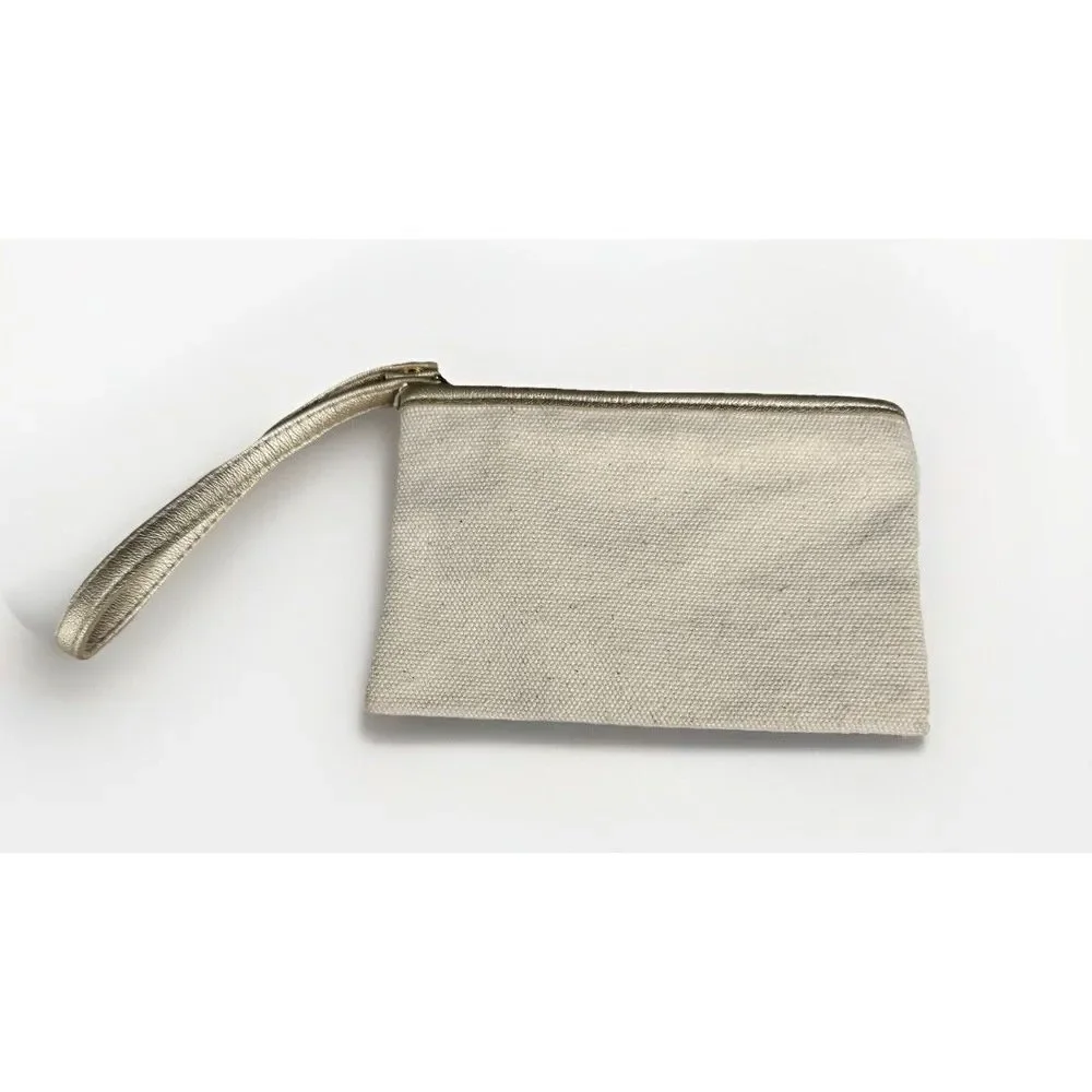 Ralph Lauren Wristlet Pouch‎ Bag Purse w/Wrist Strap Zipper Closure